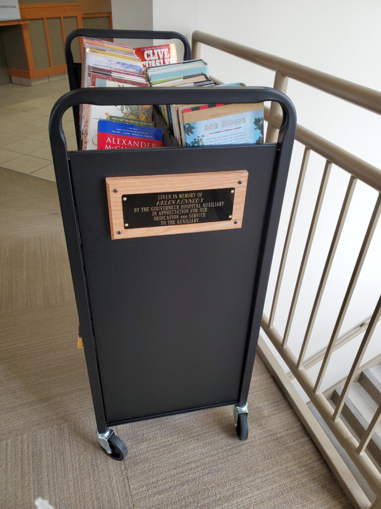 book cart side view